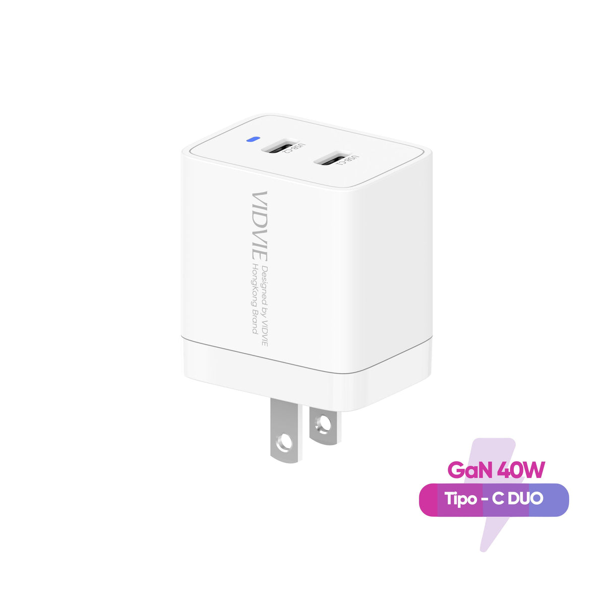 GAN DUAL TYPE-C 40W HIGH POWER CHARGER