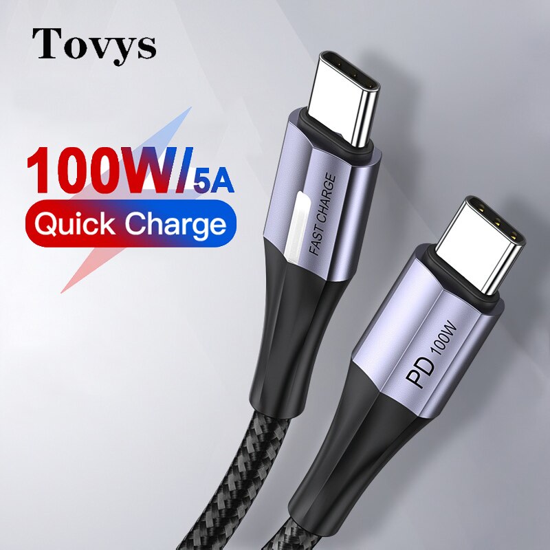 TYPE C-TO TYPE C DATA CABLE 100W 5A