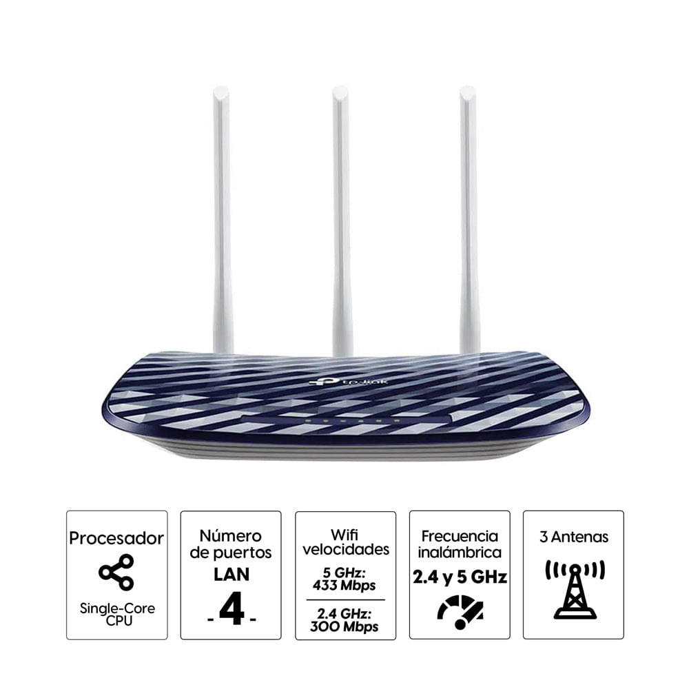 ROUTER 3 ANTENAS 750 MBPS TP LINK