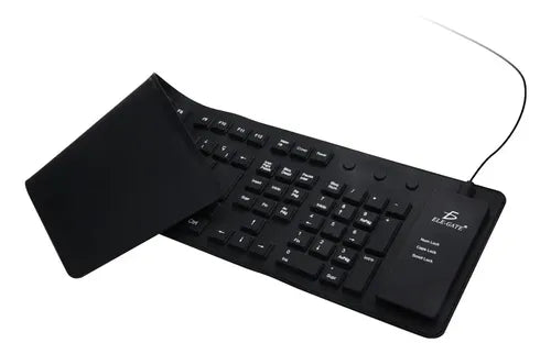 TECLADO ALAMBRICO USB FLEXIBLE NEGRO NUMERICO