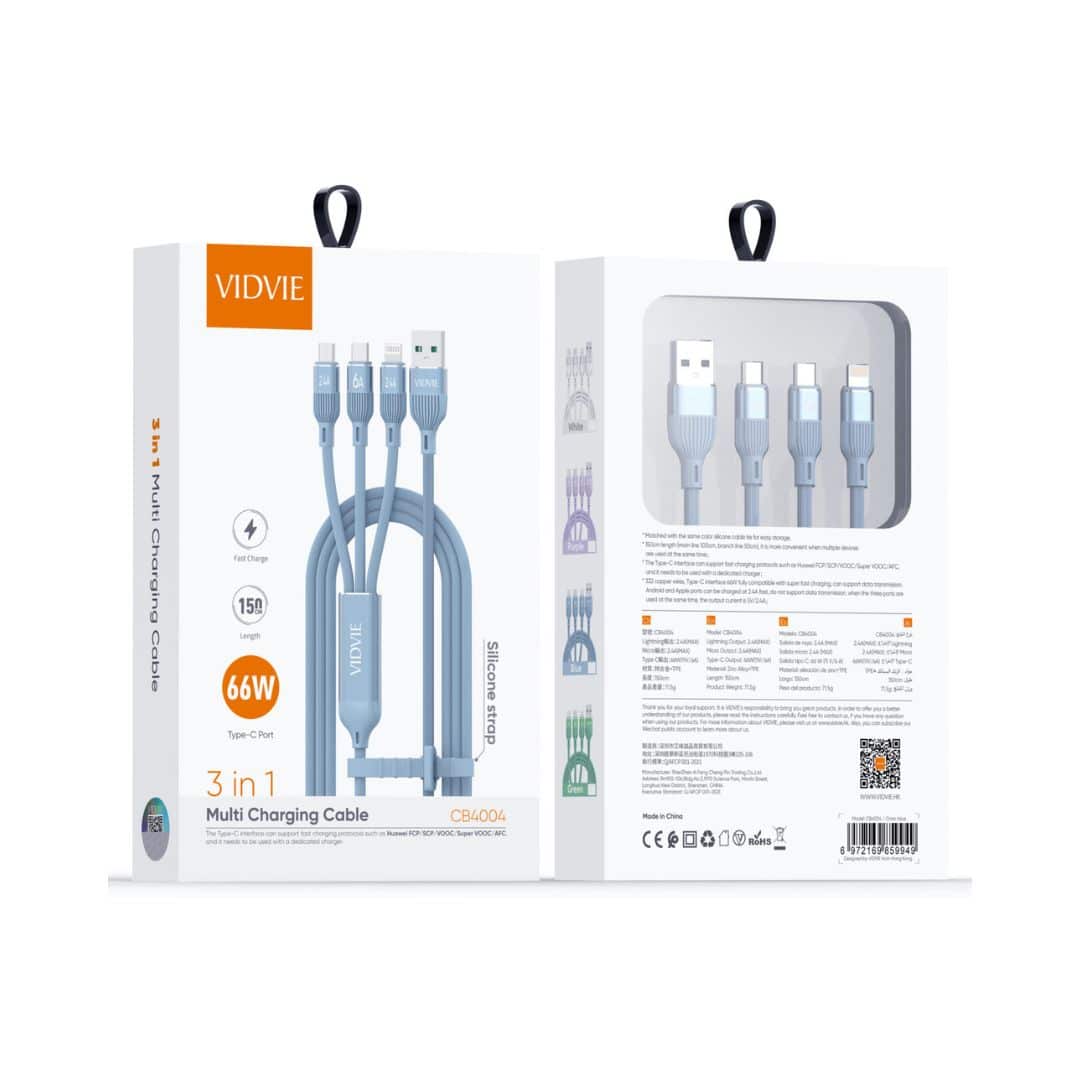 VIDVIES Multi Charguin Cable 66W