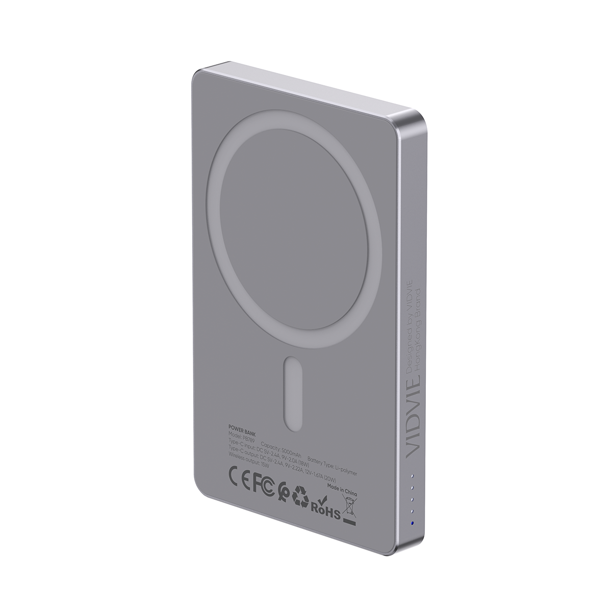 MAGNETIC METAL ULTRA-THIN POWERBANK 5000mAh