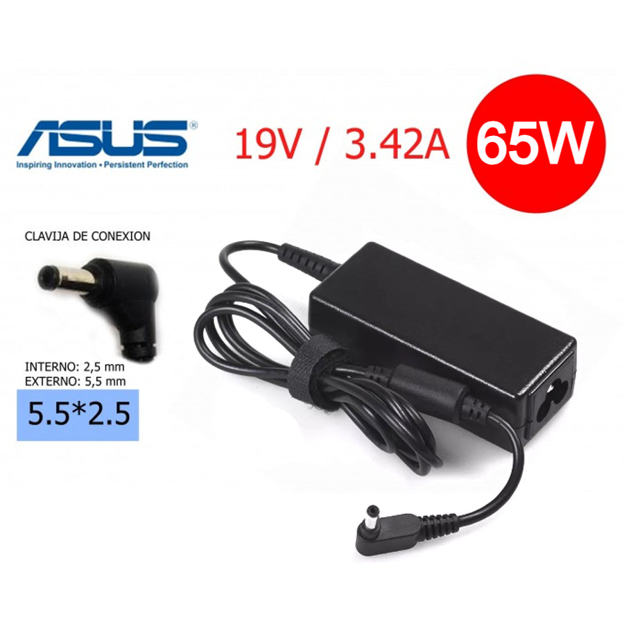CARG PARA ASUS 19V 3.42A 65W NEGRA AS