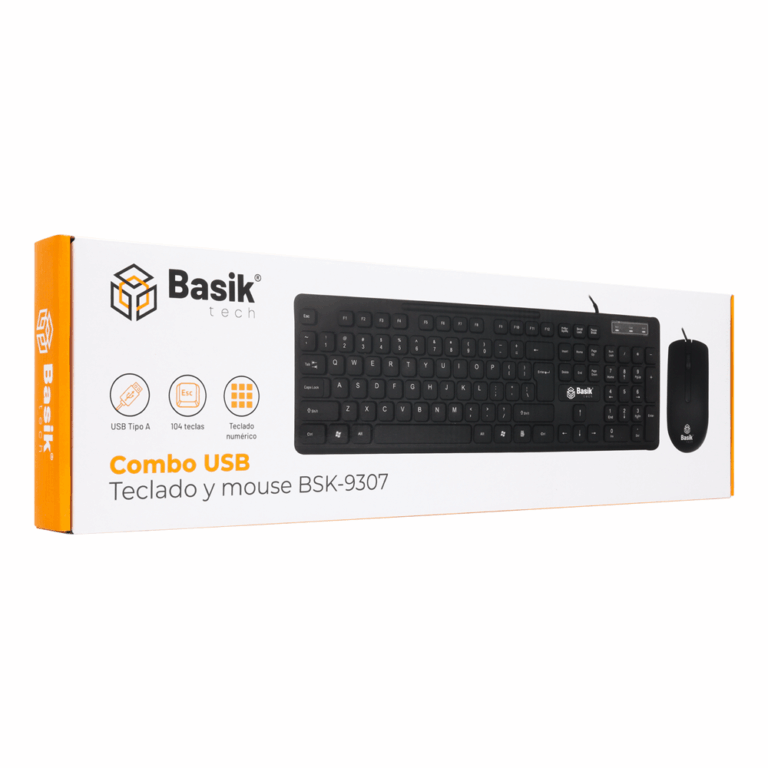 COMBO USB TECLADO Y MOUSE BSK 9307