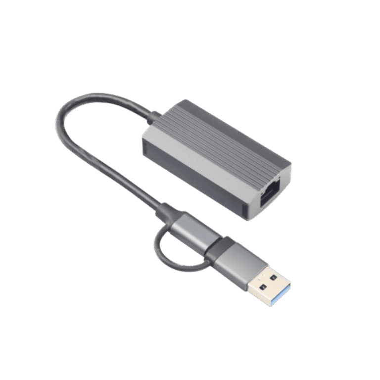 CONVERTIDOR USB Y USB C A RJ45 + USB X