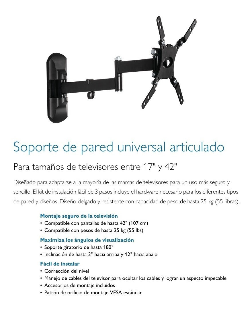 SOPORTE PARA TV 17"-42 CON ROTACION