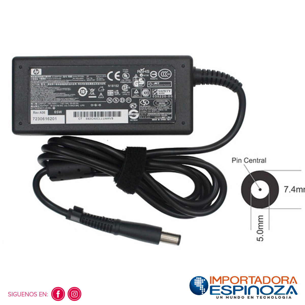 BASIKTECH CARGADOR HP 19.5V-4.62A