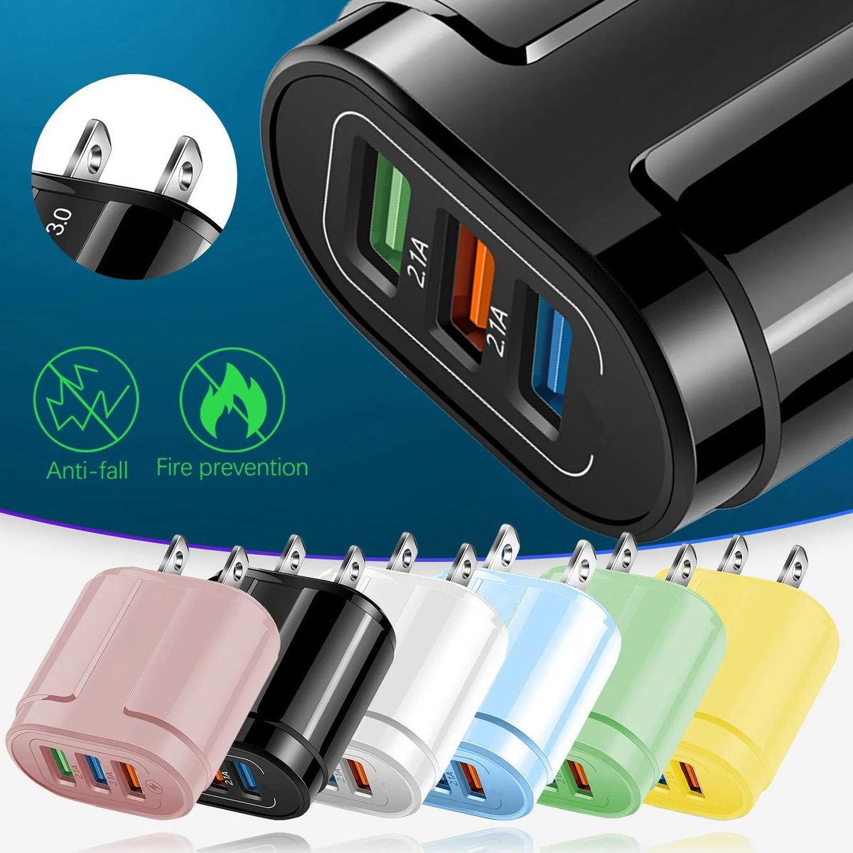 SINGLE USB FAST WALL CHARGER 2.A IPHONE